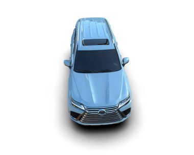 Geçmişi boş mavi lüks bir araba.