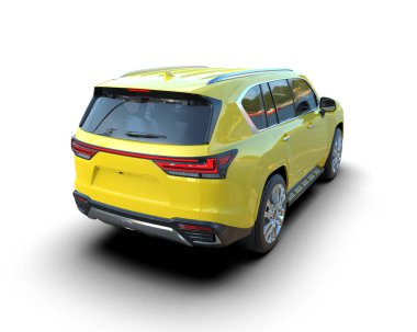 Gri arka planda modern kompakt SUV arabası.