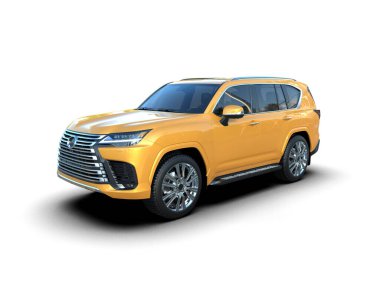 Modern lüks araba beyaz zemin üzerine