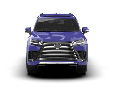 Modern SUV beyaz arka planda izole edildi. 3d oluşturma