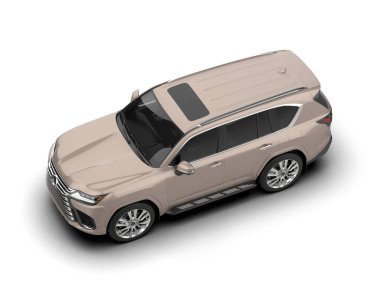 Modern lüks aile - gri arka planda aile cipi - 3 boyutlu