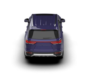 Modern SUV arabası. 3d oluşturma