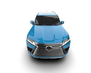 beyaz arkaplandaki modern araba 3 boyutlu resimleme -