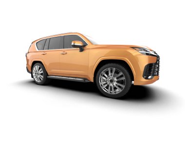 Beyaz arka plan üzerinde modern suv araç