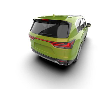 Bir kompakt arabanın 3D çizimi.