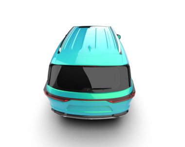 beyaz arkaplanda izole edilmiş araba 3 boyutlu görüntüleme