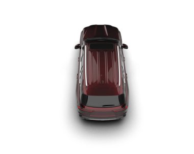 kırmızı araba arka planda izole edildi