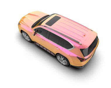 Uzun açılı pembe cip. 3 boyutlu model