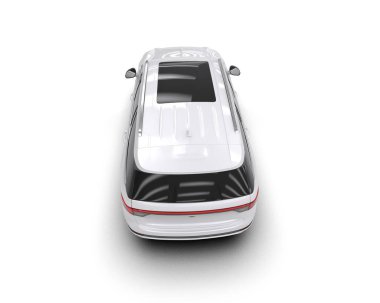 modern beyaz SUV arabası beyaz arkaplanda izole edildi