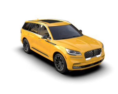 modern lüks sarı sedan araba