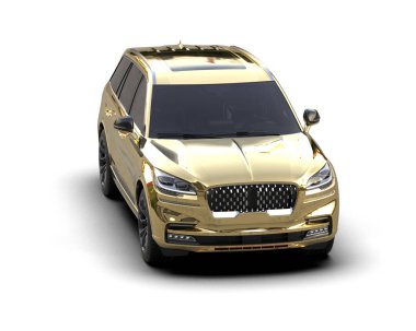 modern araba siyah arka planda izole edilmiş ve gölgesi var. 3d oluşturma.