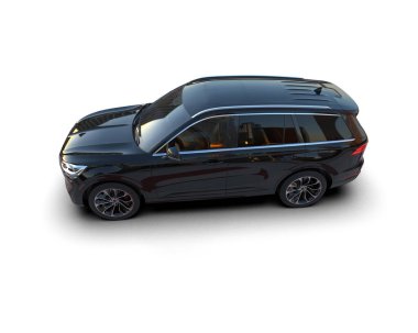 Beyaz sırtlı bir kamyonetin 3 boyutlu resmi.