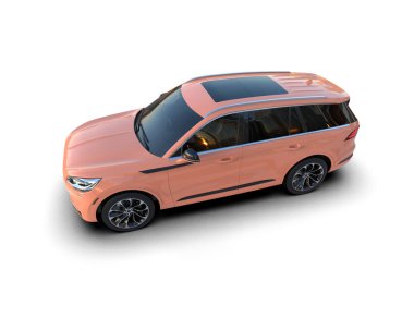 Modern lüks araba beyaz zemin üzerine