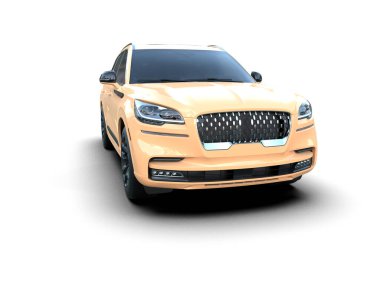 Modern lüks araba beyaz zemin üzerine