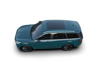 Siyah iş konsepti. Beyaz arka planda bir araba. 3d illüstrasyon