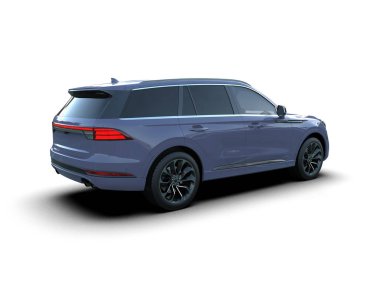 Beyaz arka planda modern şehir sedanı