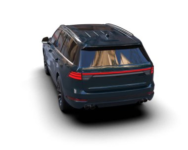 siyah modern lüks SUV - dikiz görüntüsü