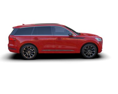 Modern lüks aile cipi. beyaz arkaplandaki araba