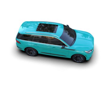 araba kentsel kenti beyaz arkaplanda izole.