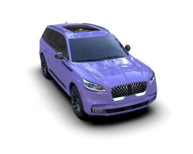 Vücudunun bir parçası beyaz arka planda modern şehir arabası.