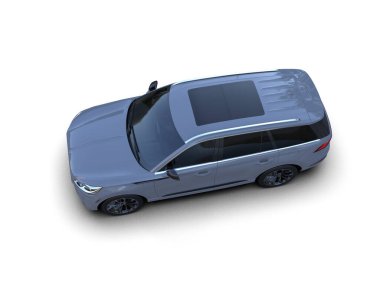 modern lüks araba beyaz arka planda izole edilmiş