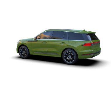 Lüks modern araba beyaz arka planda