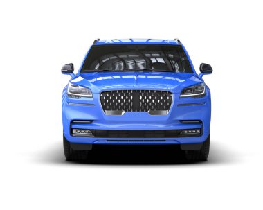 Beyaz arka planda izole edilmiş lüks bir araba.