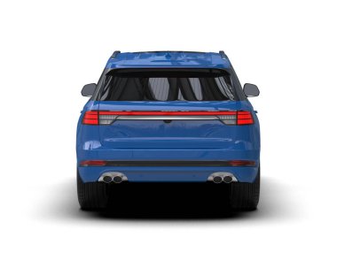 modern mavi araba - gölgeli arka plan