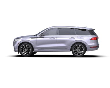 Araba arka planda izole. 3D görüntüleme - illüstrasyon