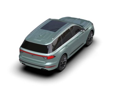 Araç beyaz arkaplanda izole edildi. 3 boyutlu görüntüleme.