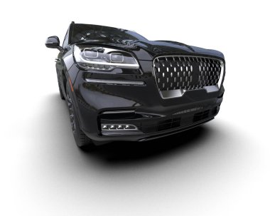 Modern lüks araba beyaz zemin üzerine