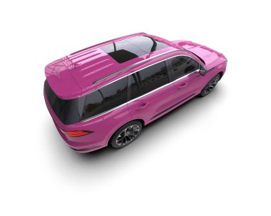 modern pembe araba izole