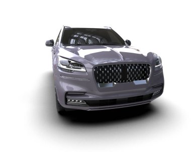 Siyah arka planda modern bir araba. 3 Boyutlu Hazırlama.