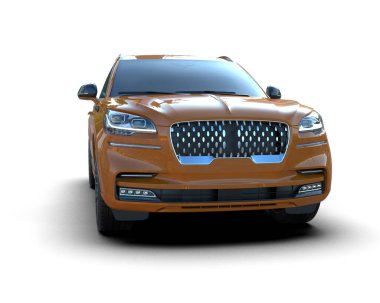 Beyaz arka planda lüks bir spor araba. 3 Boyutlu Hazırlama