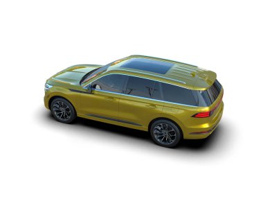 modern otomobil arka planda izole edildi