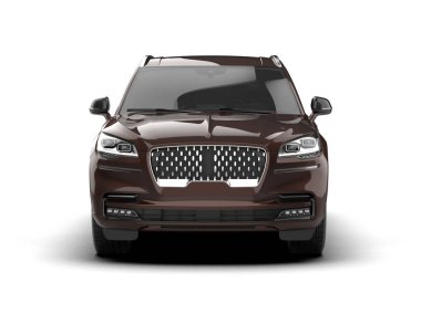 Beyaz arka planda 3 boyutlu araba.