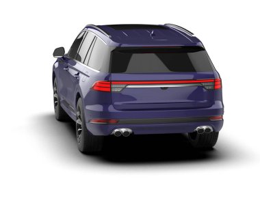 Modern araba beyaz arka planda izole edilmiş. 3 boyutlu - 3 boyutlu.