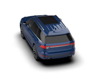 Araba izole. 3d illüstrasyon