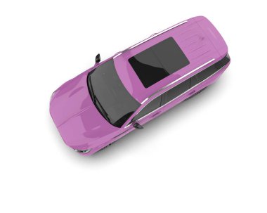 araba beyaz arkaplanda izole edildi