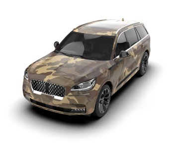 Modern lüks modern araba beyaz arka planda. 3d oluşturma.