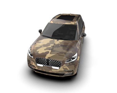 Beyaz bir arka plan üzerinde siyah bir spor araba