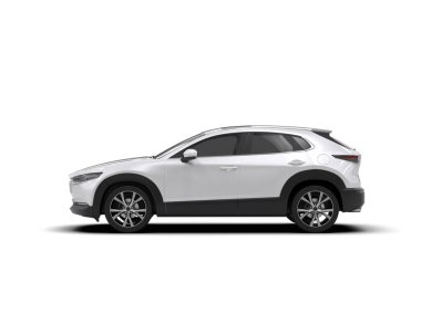 Beyaz arka planda modern lüks beyaz araba.