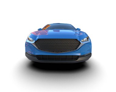 Modern bir arabanın 3 boyutlu çizimi