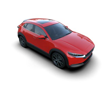 kırmızı modern araba - ön görünüm