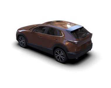 Siyah arka planı olan bir araba. 3D görüntüleme. 3d illüstrasyon.