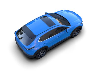 mavi modern araba - 3D render