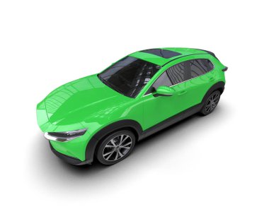 Gölgeli modern araba - 3D görüntüleme
