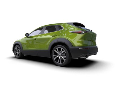 yeşil spor araba - yan görünüm - yan görünüm