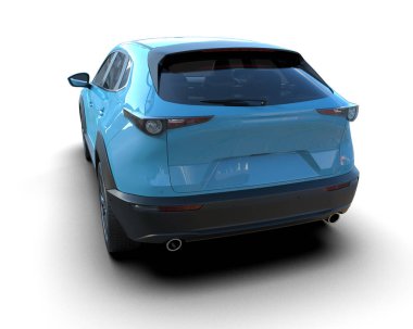 Araba manzaralı. 3d illüstrasyon.