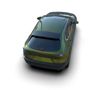 araba beyaz arkaplanda izole edildi